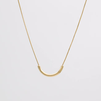 Cerys Crescent Bar Necklace | PRYA