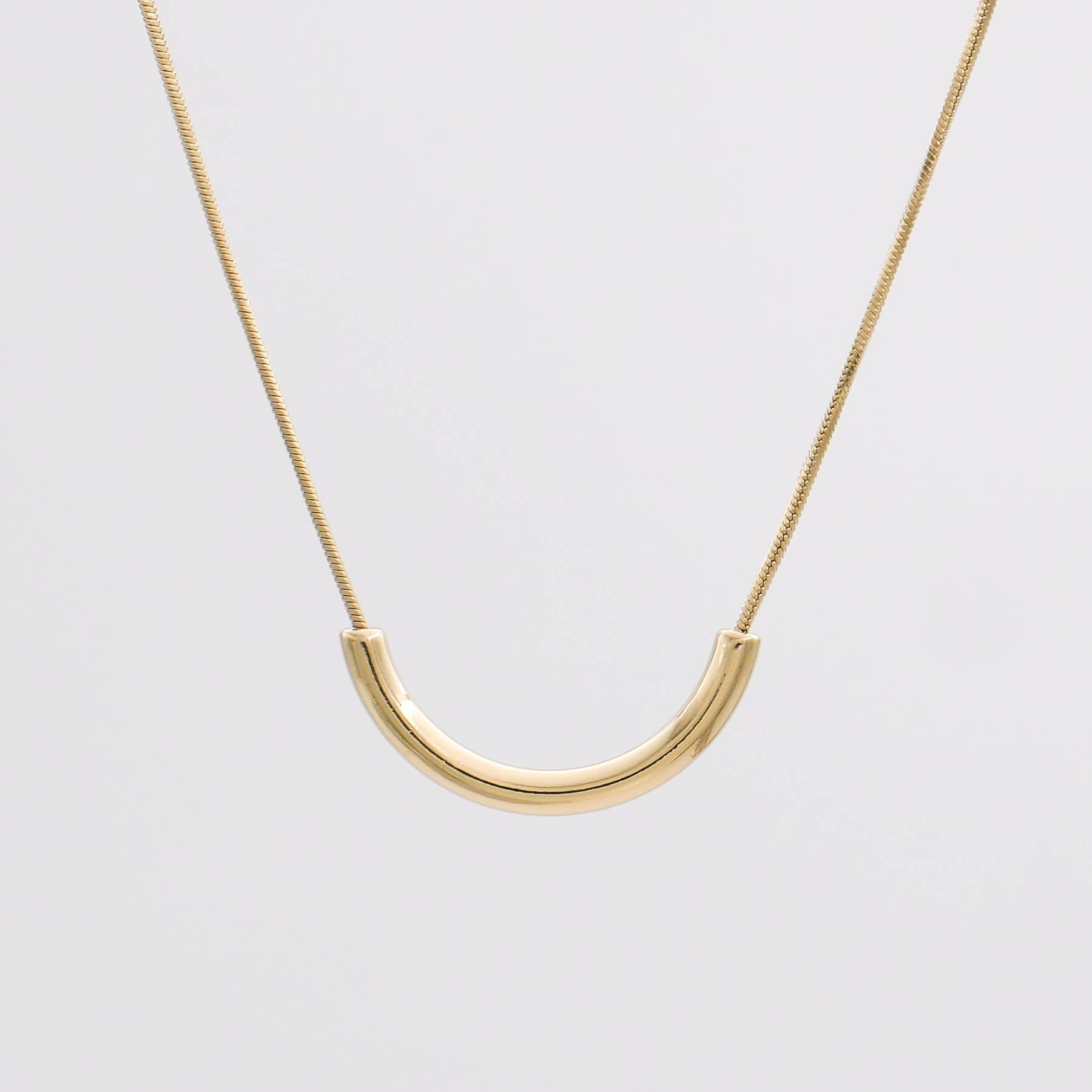 Cerys Crescent Bar Necklace