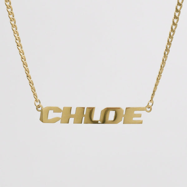 Action Custom Name Necklace | Cuban Chain | PRYA
