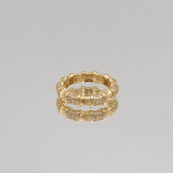 Ava bamboo CZ Ring