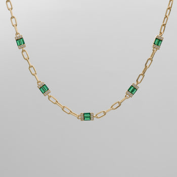 Jenna Emerald Stone Necklace