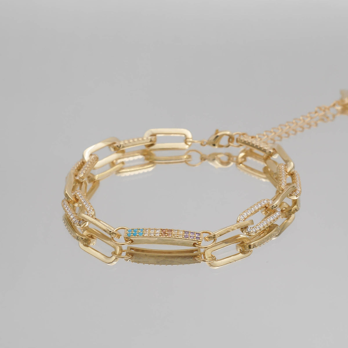 Joelle Paperclip Bracelet | Women's Gold Bracelet | PRYA UK