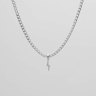 ICY Lightning Bolt Cuban Necklace