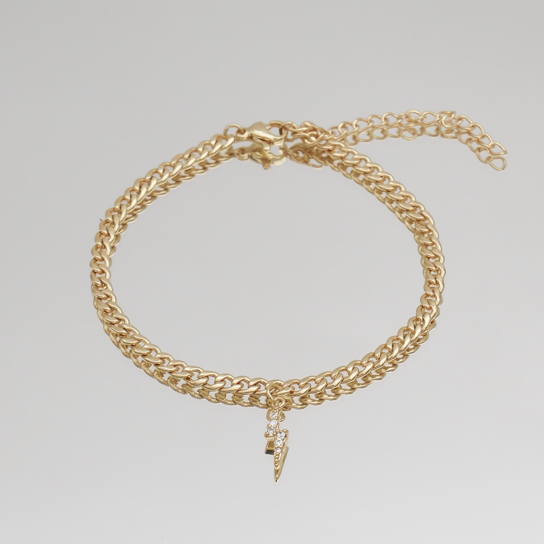 ICY Initial Anklet Cubana Style