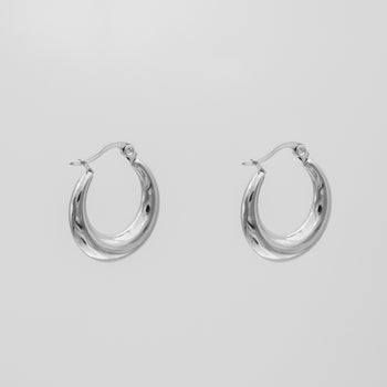 Lina Hoop Earrings | Silver