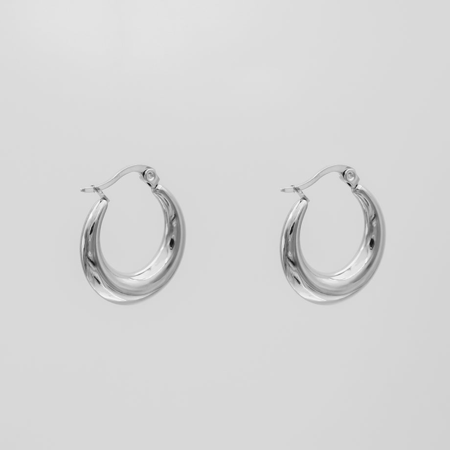 Lina Hoop Earrings | Silver