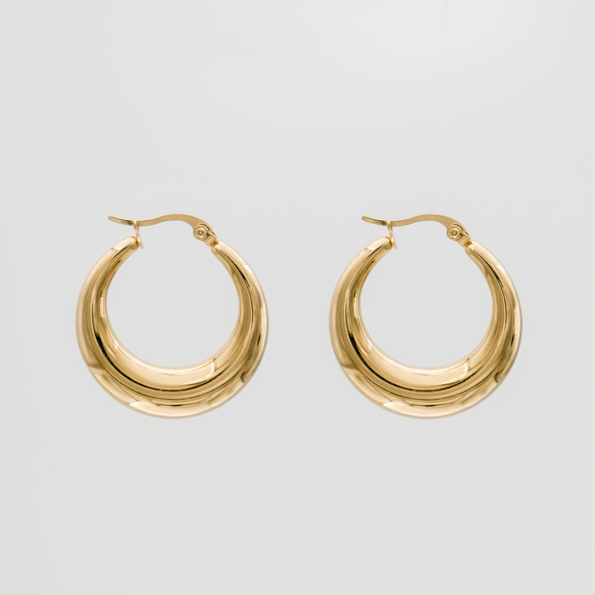 Gold Lina Hoop Earrings | Medium Gold Hoop Earrings | PRYA