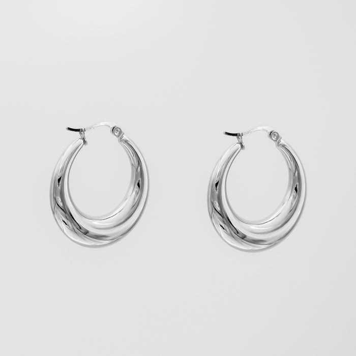 Boucles d'oreilles créoles Lina | Argent