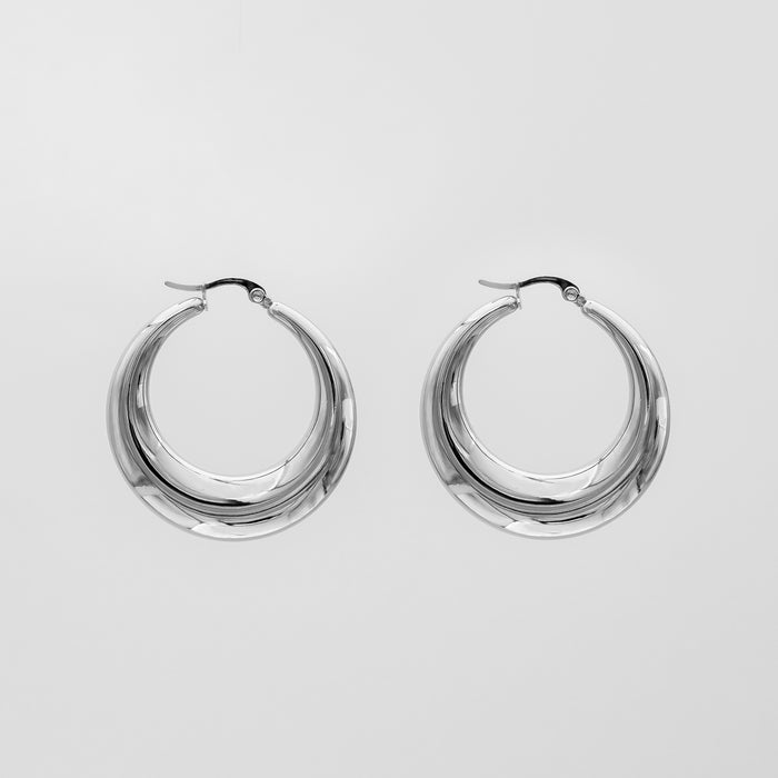 Boucles d'oreilles créoles Lina | Argent