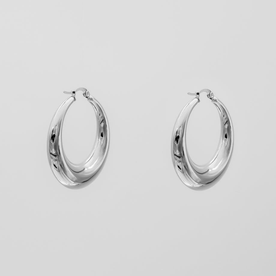 Lina Hoop Earrings | Silver