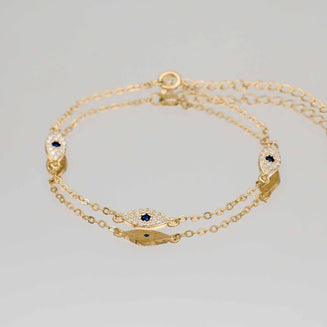 Evil Eye bracelet in Gold