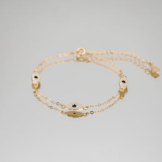 Evil eye bracelet in Gold