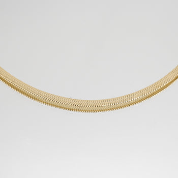 gold filled herringbone necklace from prya