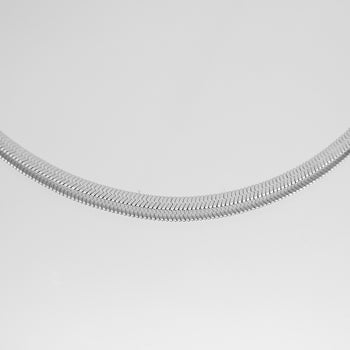 silver filled herringbone necklace from prya