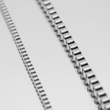 Box Chain Necklace | Silver