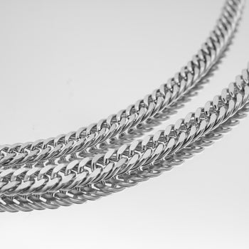 Double Link Curb Chain | Silver