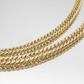 Double Link Curb Chain | Gold