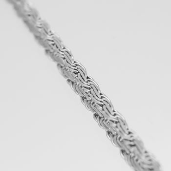 Flat Rope Link Chain | Silver