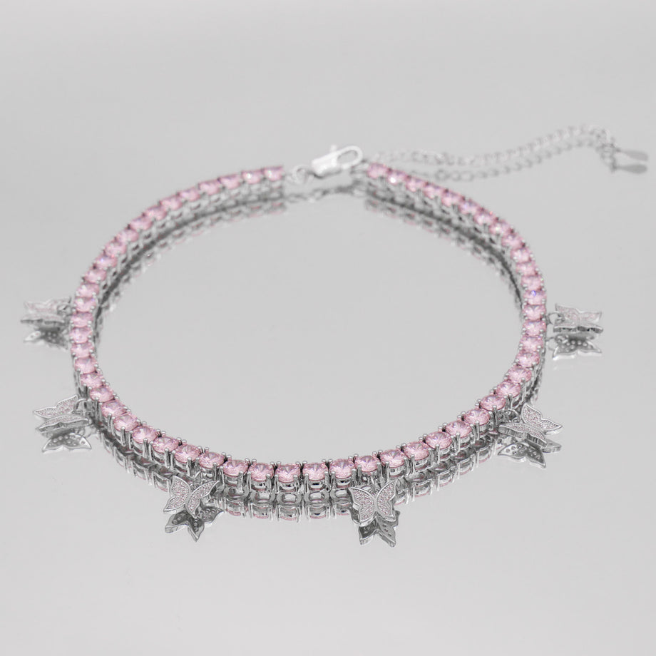 Icy Butterfly Choker (Pink CZ) | PRYA™