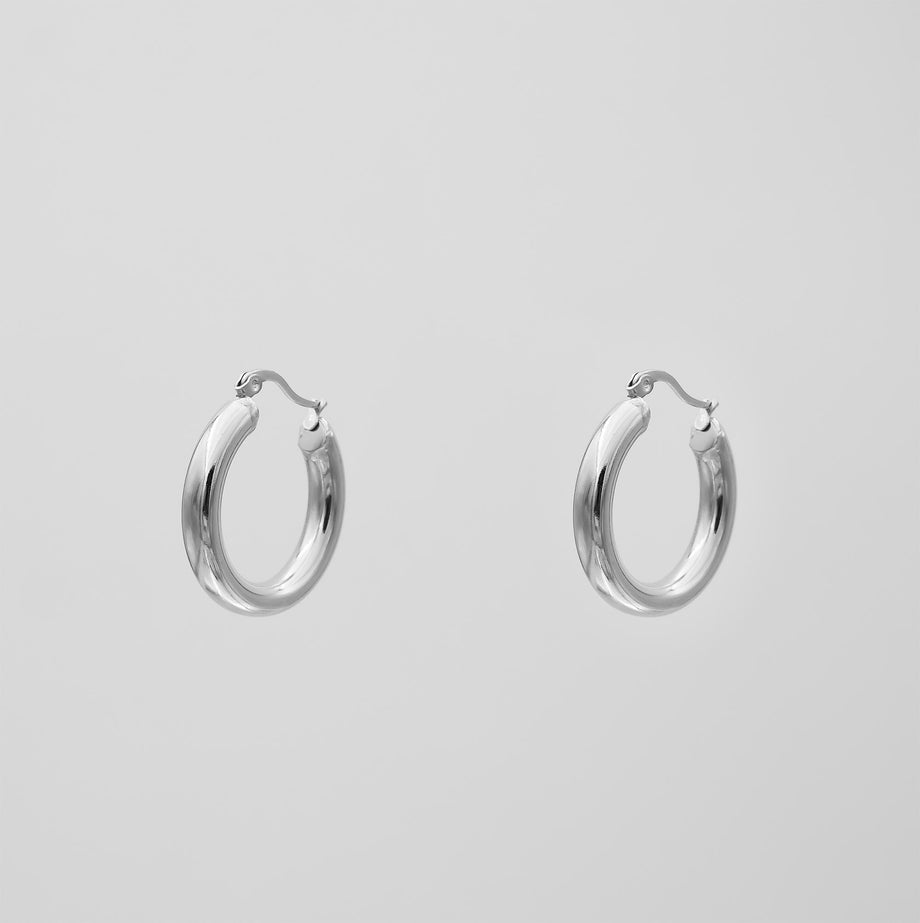 Classic Silver Filled Hoops