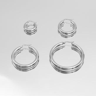 Classic Silver Filled Hoops