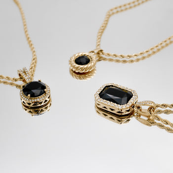 Clarissa Onyx Runde Halskette 