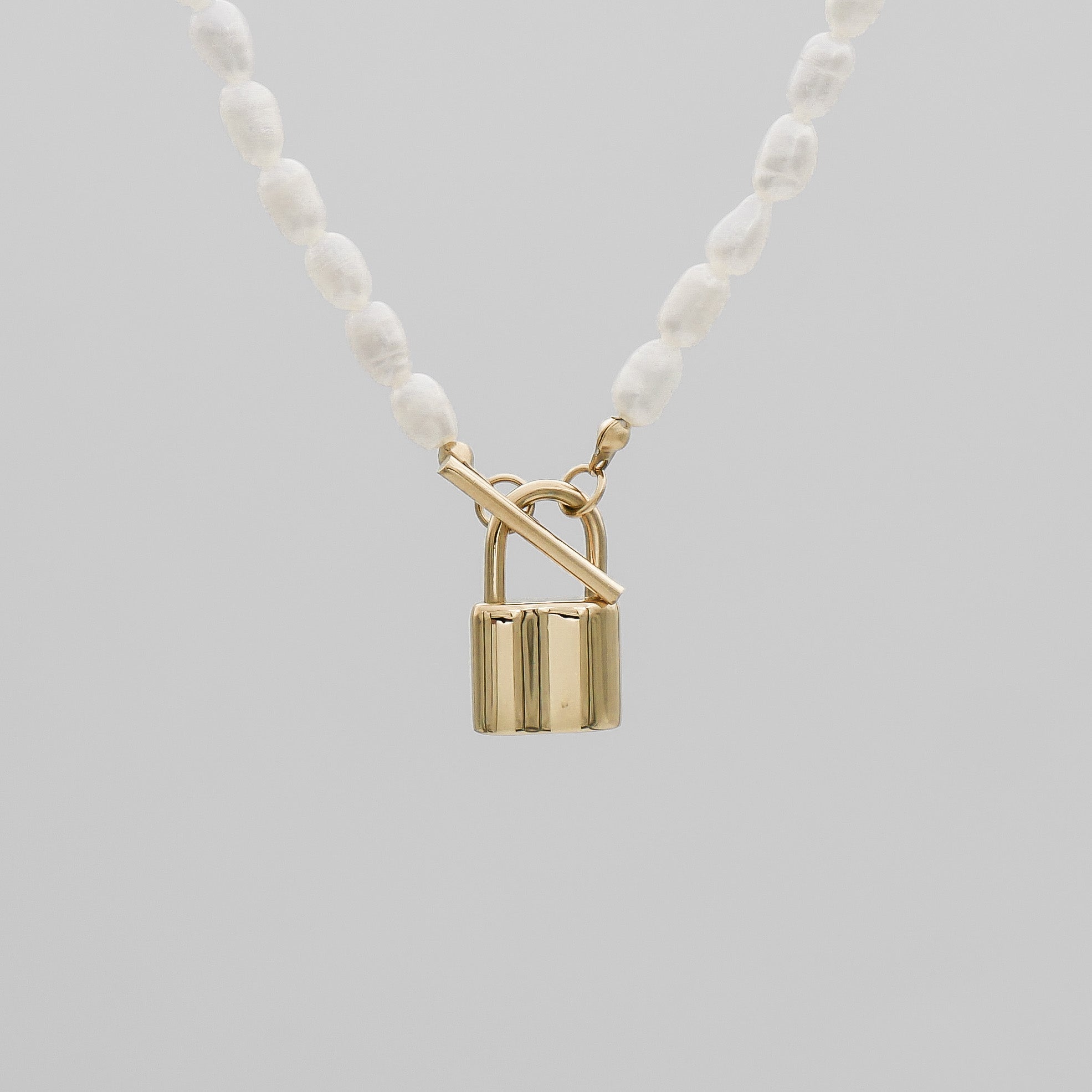 Freya Pearl Lock Necklace