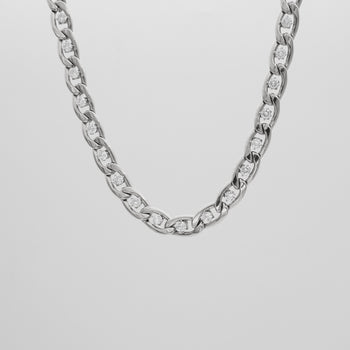  Alina CZ chain necklace in silver prya