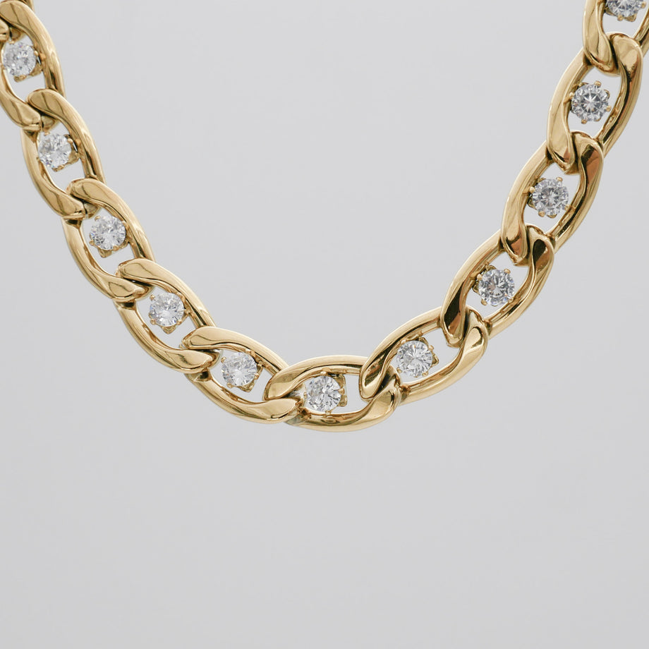  Alina CZ chain necklace in gold prya