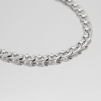  Alina CZ chain necklace in silver prya