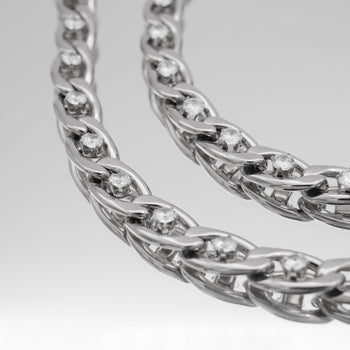  Alina CZ chain necklace in silver prya