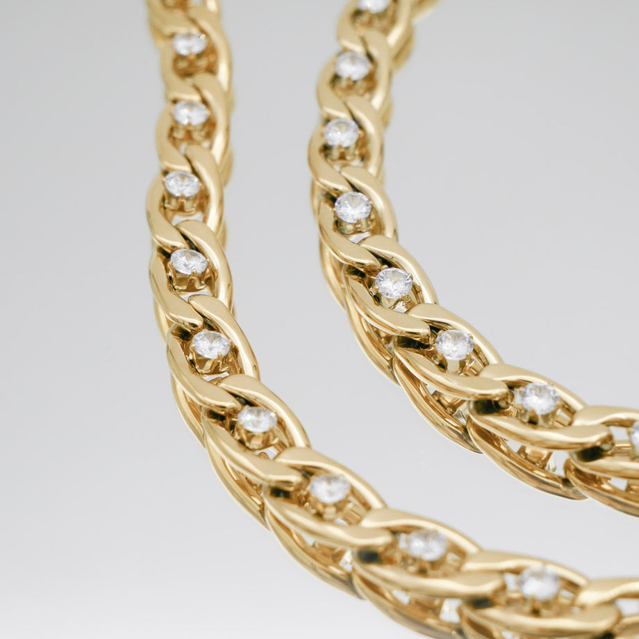  Alina CZ chain necklace in gold prya