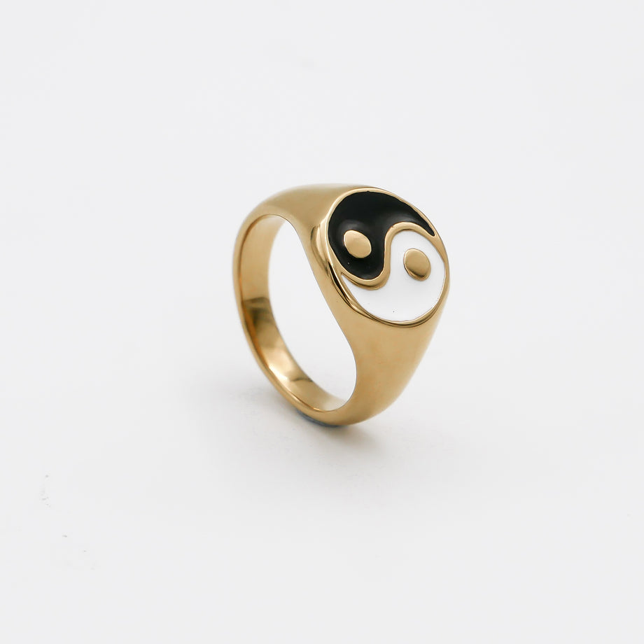 Yin Yang Signet Ring