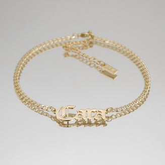 Old English Custom Name Anklet