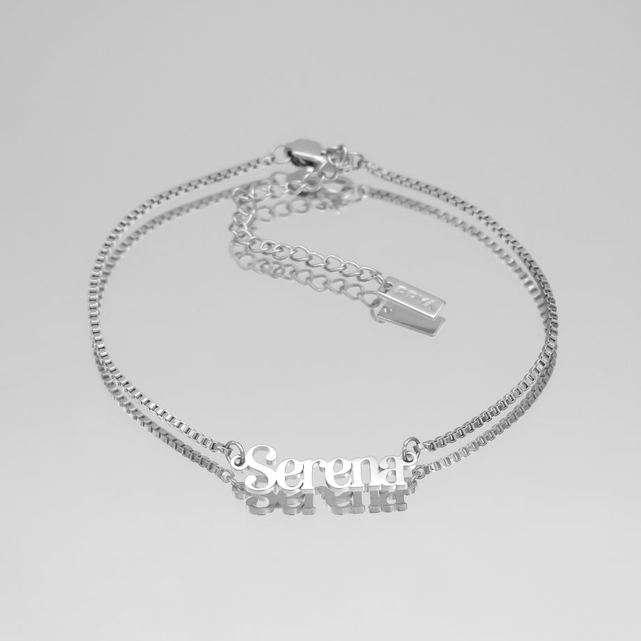 Bracelet de cheville avec nom personnalisé de Dubaï