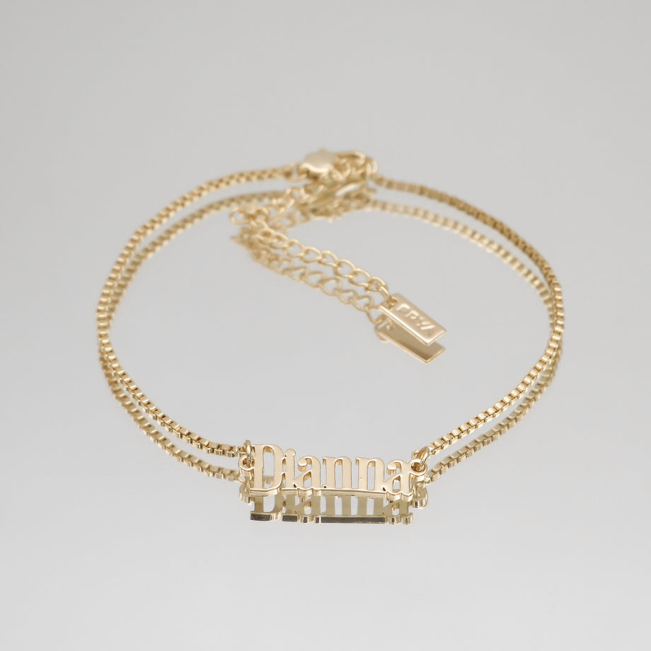 Manhattan Custom Name Anklet