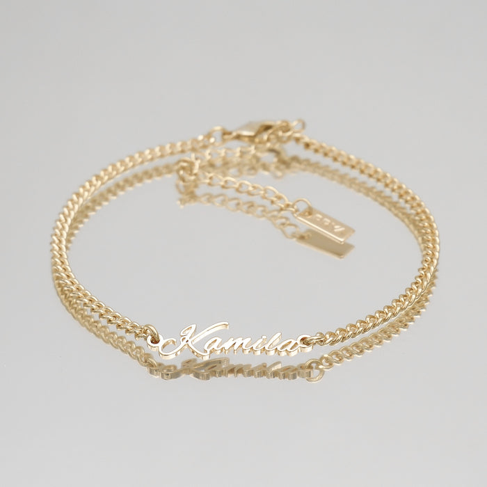 Custom name anklet by PRYA Jewellery UK