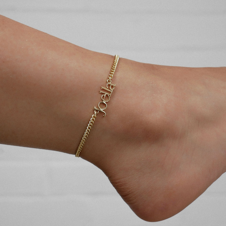 Monaco Custom Name Anklet