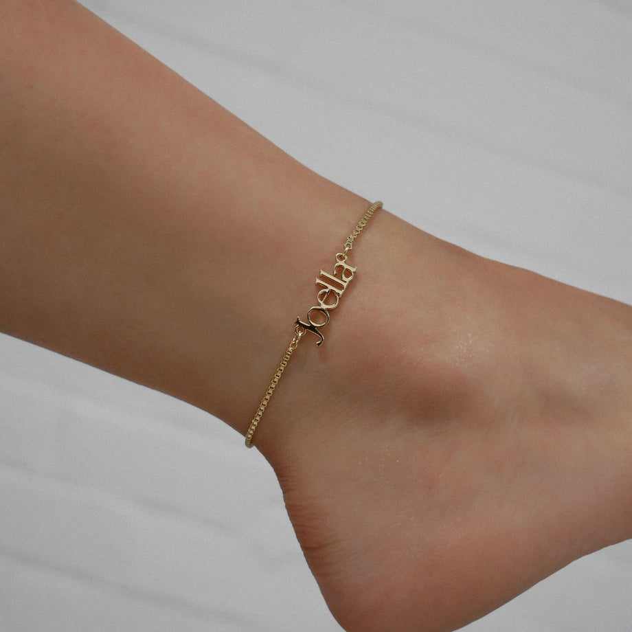 Monaco Custom Name Anklet