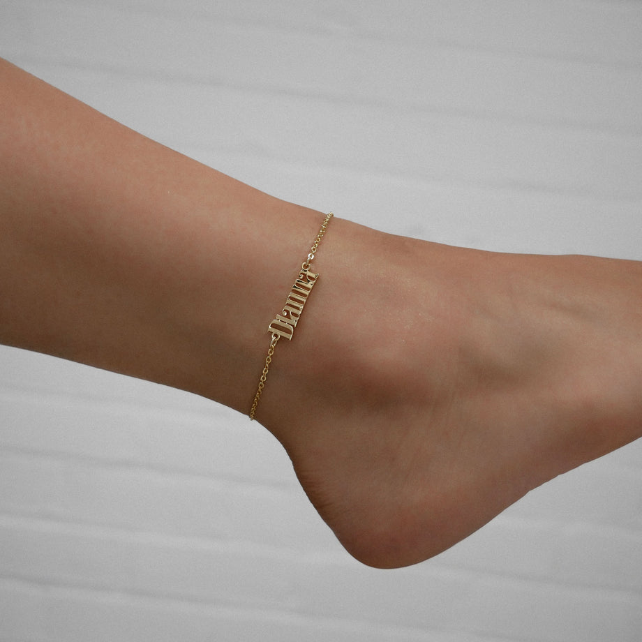 Manhattan Custom Name Anklet