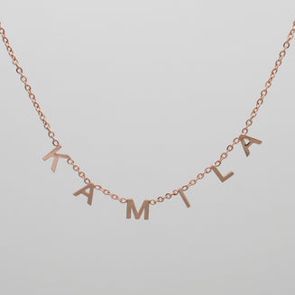 Classic Suspended Custom Name Necklace