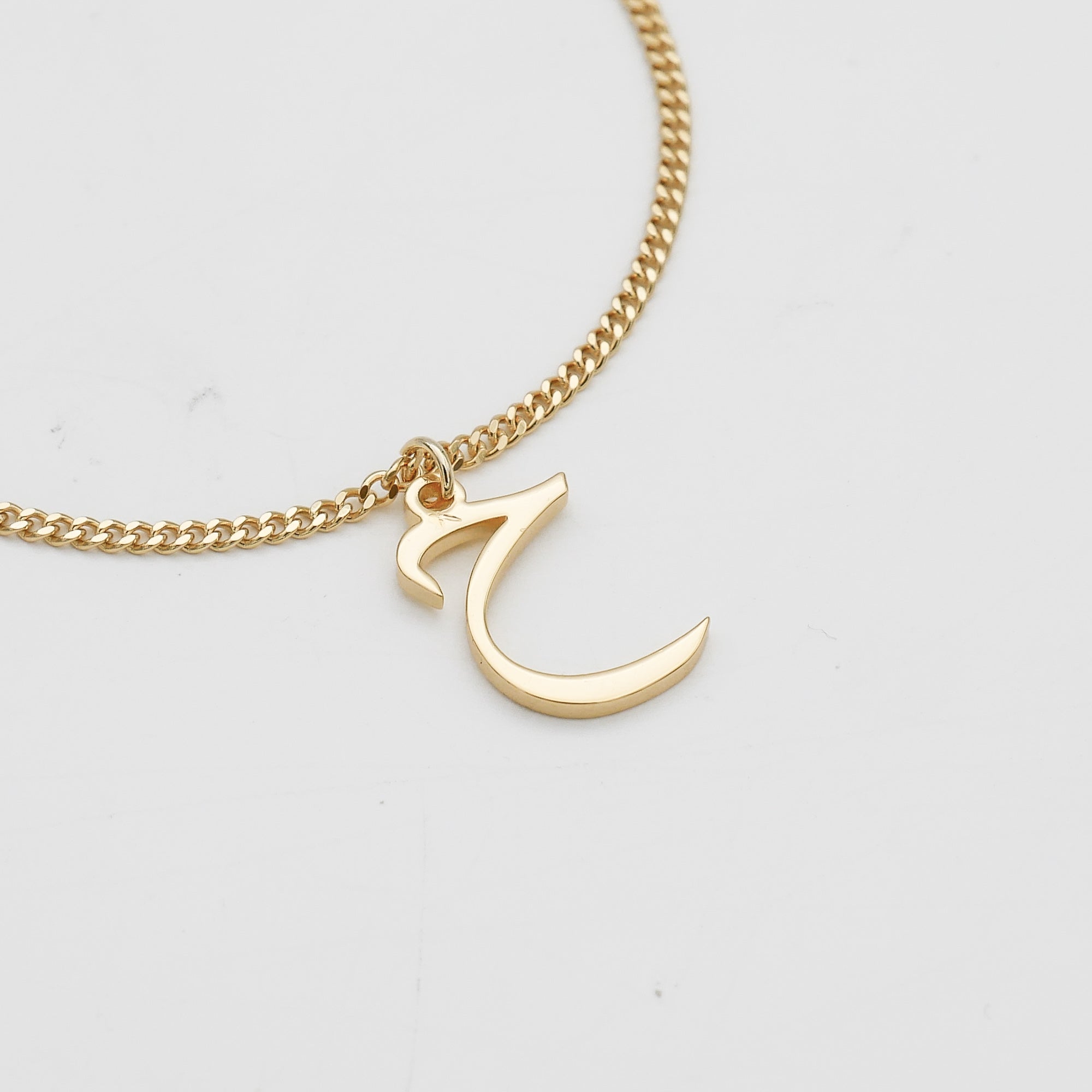 Arabic Alphabet initial Pendant Necklace PRYA