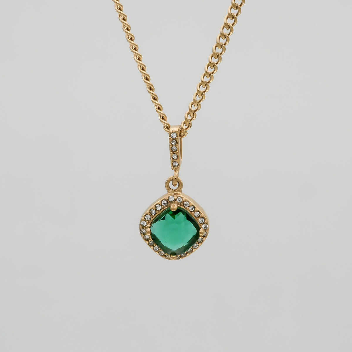 Leonie Necklace | Colourful Cubic Zirconia Pendant | PRYA Jewellery UK