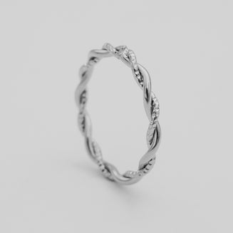  Aicha Twisted Ring in Silver plated PRYA