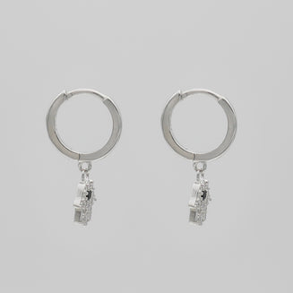 Hand of Hamsa Huggie Earrings