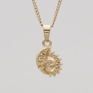 Moon and Sun Pendant Necklace