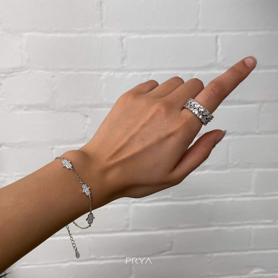 Hand of Hamsa Bracelet | Silver