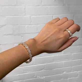 Jada Baguette CZ Bracelet Épais | Or