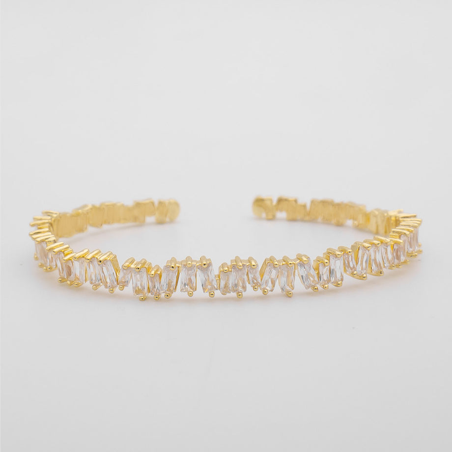 Jada Baguette CZ Bracelet Thin | Gold | PRYA