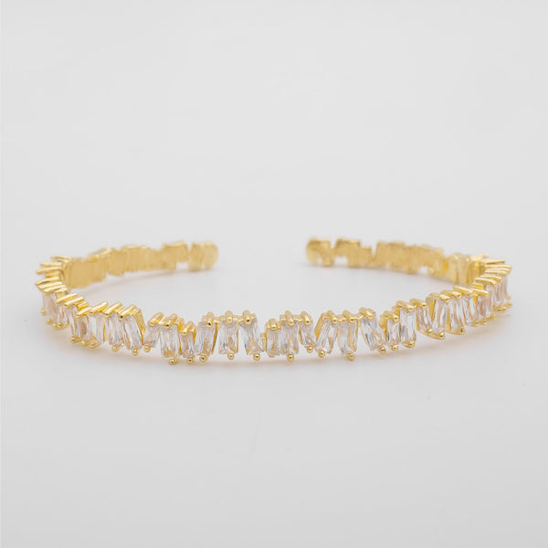 Jada Baguette CZ Bracelet Thin | Gold | PRYA